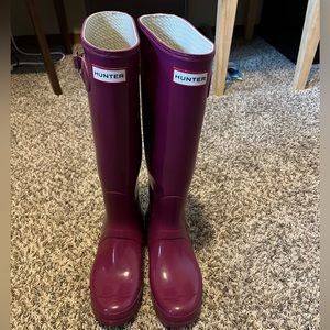 Hunter Womens Rain Boot - Size 9 - Purple